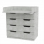 Пеленальный комод-столик Компанит с выдвижными ящиками лдсп серый-бетон ателье Тернопіль