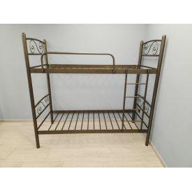 Двухъярусная кровать Tenero Viola 90х200 см металлическая коричневый цвет