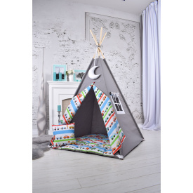 Вигвам С Машинками, Детская палатка домик Машинки разноцветные подвеска месяц в подарок
