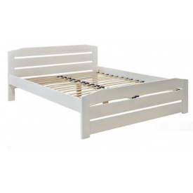 Двуспальная кровать Марсель Мебель-Сервис 160х200 см белая деревянная