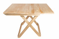 Дерев'яний компактний стіл із натурального дерева (ялина) розкладний стіл для дому та саду