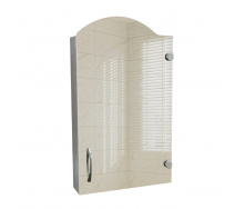 Навісна шафка з фігурним дзеркальним фасадом для ванної кімнати Tobi Sho ТB11-40 400х650х125 мм