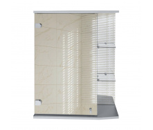 Зеркальный шкафчик с открытыми боковыми полками для ванной комнатыTobi Sho ТB18-55 550х700х175 мм