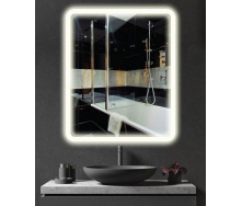 Зеркало настенное Экватор с LED подсветкой с заокруглением DR-12 500х700х30