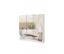 Зеркальный навесной шкаф в ванную комнату TR1-70 700х700х145 мм