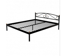 Кровать двуспальная металлическая Метакам VERONA-1 200X160 Черный матовый