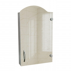 Навісна шафка з фігурним дзеркальним фасадом для ванної кімнати Tobi Sho ТB11-40 400х650х125 мм Кам'янське