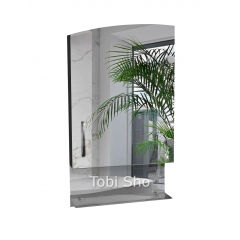 Навісна дзеркальна шафа "Економ" з відкритою полицею для ванної кімнати Tobi Sho ТS-248 400х700х130 мм Чернівці