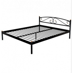 Ліжко двоспальне металеве Метакам VERONA-1 200X160 Чорний матовий Ужгород