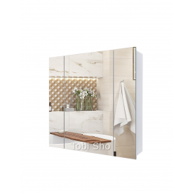 Зеркальный навесной шкаф в ванную комнату TR7/3-70 700х700х145 мм