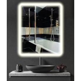 Зеркало настенное Экватор с LED подсветкой с заокруглением DR-12 500х700х30