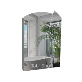 Шкаф зеркальный фигурный "Эконом" для ванной комнаты Tobi Sho ТS-570 500х740х130 мм