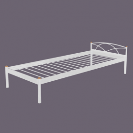 Кровать односпальная металлическая Тobi Sho PALERMO-1 190х80 см, белая