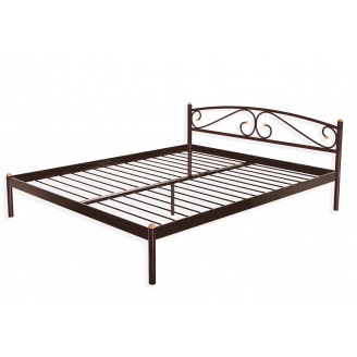 Ліжко двоспальне металеве Метакам VERONA-1 200X180 Коричневий
