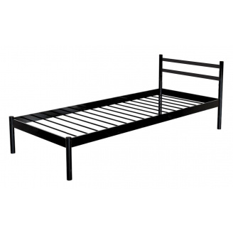 Кровать односпальная металлическая Метакам COMFORT-1 190x90 Черный матовый