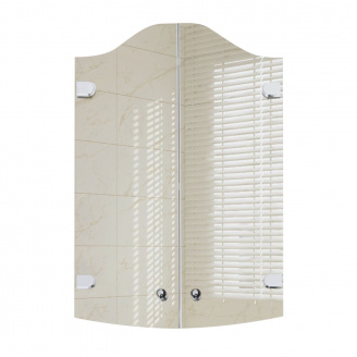Зеркальный навесной шкафчик с фигурными фасадами для ванной комнаты Tobi Sho ТB15-55 550х750х125 мм