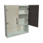 Зеркальный навесной шкафчик с открытой полкой для ванной комнаты Tobi Sho ТB3-50 500х600х125 мм Ивано-Франковск