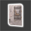 Зеркало Экватор с LED подсветкой для ванной комнаты фигурное DR-36 700х1200х30 Кобыжча