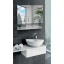 Навісна дзеркальна шафа "Економ" з відкритою полицею для ванної кімнати Tobi Sho ТS-85 600х600х130 мм Балаклія