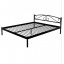 Ліжко двоспальне металеве Метакам VERONA-1 200X160 Чорний матовий Ужгород