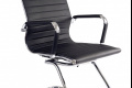 Офисное конференционное кресло SlimDesign CF хром Экокожа Черный