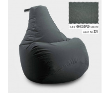 Бескаркасное кресло мешок груша Coolki XL 85x105 Серый (Оксфорд 600D PU)