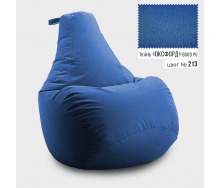 Бескаркасное кресло мешок груша Coolki XXXL 100x140 Синий 213 (Оксфорд 600D PU)
