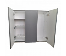 Кухонный пластиковый подвесной шкаф 80 см с покрытием HPL 1122 mat