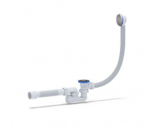 Сифон для ванны с выпуском и переливом, регулируемый АНИ-ПЛАСТ клик клак (ЕС255S)