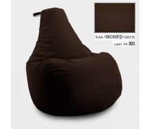Бескаркасное кресло мешок груша Coolki XXXL 100x140 Темно-Коричневый (Оксфорд 600D PU)
