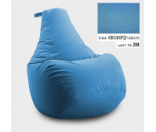Бескаркасное кресло мешок груша Coolki XXL 90x130 Голубой (Оксфорд 600D PU)
