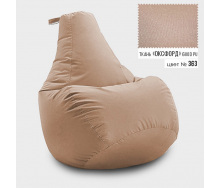 Бескаркасное кресло мешок груша Coolki XXXL 100x140 Бежевый (Оксфорд 600D PU)