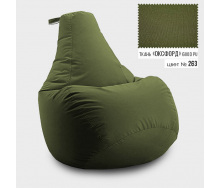 Бескаркасное кресло мешок груша Coolki XXL 90x130 Хаки (Оксфорд 600D PU)