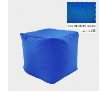 Бескаркасное кресло пуф Кубик Coolki 45x45 Синий Оксфорд 600