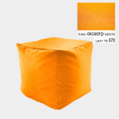 Бескаркасное кресло пуф Кубик Coolki 45x45 Оранжевый Оксфорд 600 Бучач