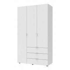 Распашной шкаф для одежды Doros Гелар Белый 3 ДСП 116,2х49,5х203,4 (42001021) Кропивницький