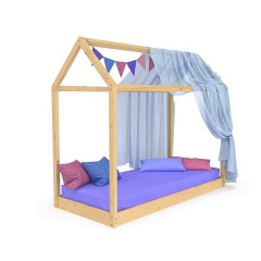 Деревянная кровать для подростка SportBaby Домик лак 190х80 см Винница