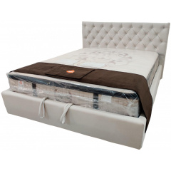 Кровать BNB Arizona Comfort 120 х 190 см Стразы С подъемным механизмом и нишей для белья Бежевый Софиевская Борщаговка