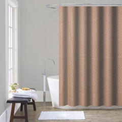 Штора для ванной из полиэстера Mixxus SCT-006-180x180 (Узор светло-коричневый) (AC0647) Тернопіль