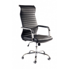 Офисное кресло руководителя BNB SelenaDesign хром Tilt Экокожа Черный Черкассы