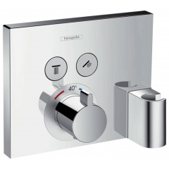 Наружная часть смесителя термостата с держателем для душа HANSGROHE Shower Select 15765000 2 потребителя Рівне