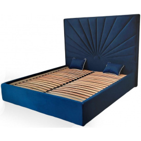 Кровать двуспальная BNB Sunrise Comfort 160 x 190 см Simple С подъемным механизмом и нишей для белья Синий