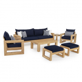 Комплект деревянной дубовой мебели JecksonLoft Морисон Синий 0220