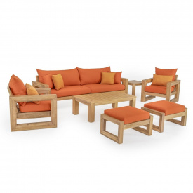 Комплект деревянной дубовой мебели JecksonLoft Морисон оранжевый 0220