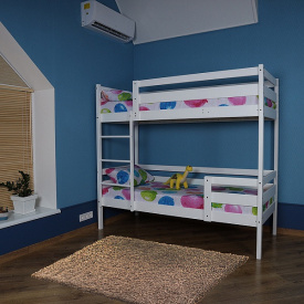 Двухъярусная деревянная кровать для подростка Sportbaby 190х80 см белая babyson 5