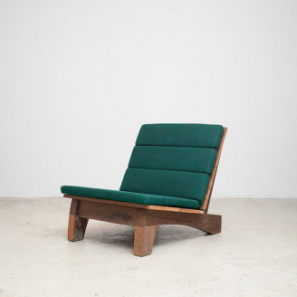 Мягкое деревянное кресло JecksonLoft Мони Зеленый 0189