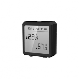 Умный Wifi термометр гигрометр комнатный с датчиком температуры и влажности Черный WiFi Tuya - 9018641