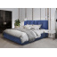 Кровать двуспальная BNB Gold Premium 180 х 190 см Simple С дополнительной цельносварной рамой Синий Кривий Ріг