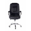 Офисное кресло руководителя BNB Kali LuxDesign хром Anyfix Экокожа Черный Дніпро