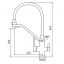 Смеситель для кухни Koer KB-72009-05 с выходом для питьевой воды (KR5007) Луцьк